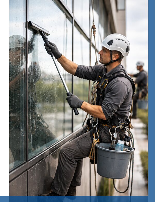 Мойка стеклянных фасадов в Ревде от 212 р. | ВЫСОТНИК-Рвд
