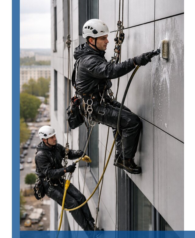Профессиональная мойка фасада из композита в Ревде
