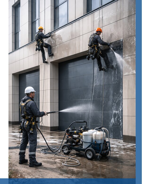 Послестроительная мойка фасада в Ревде от 317 р. | ВЫСОТНИК-Рвд