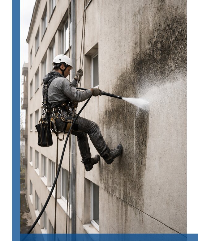 Профессиональная очистка фасадов от плесени в Ревде