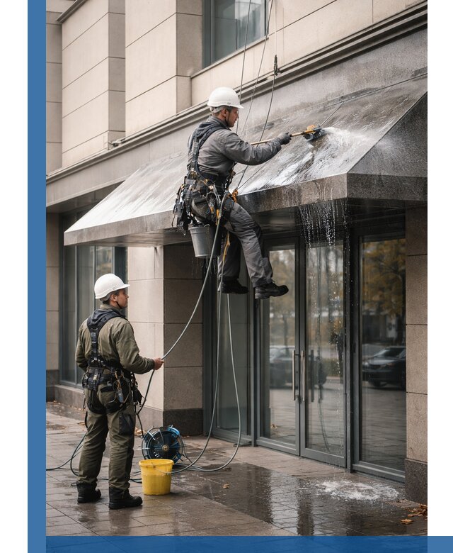 Профессиональная мойка козырьков и навесов в Ревде