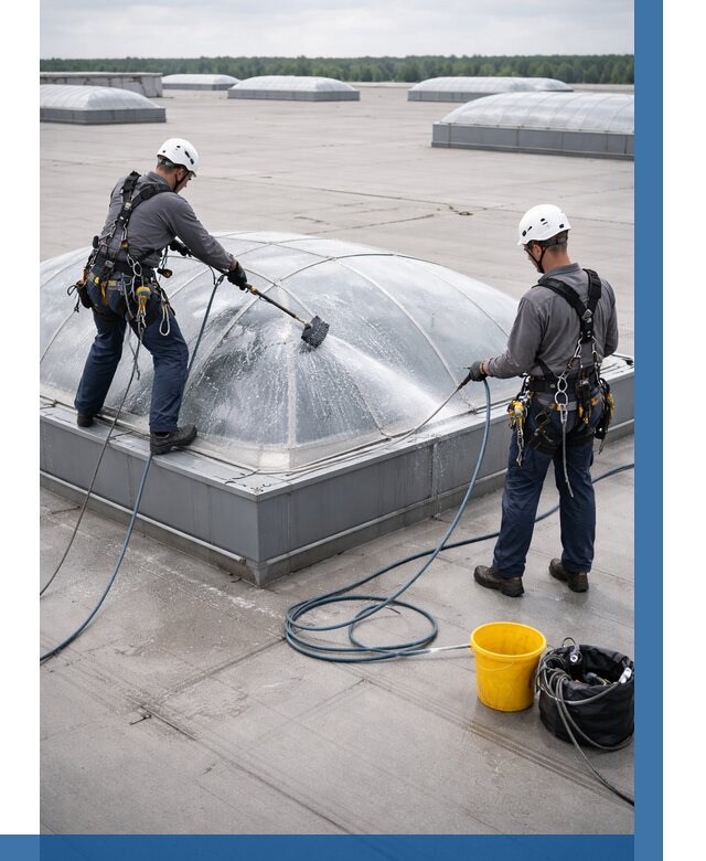 Мойка зенитных фонарей в Ревде, заказать от 4761 р. | ВЫСОТНИК-Рвд