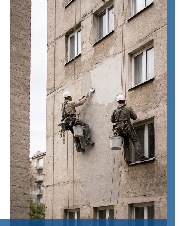 Косметический ремонт фасада в Ревде от 1164 р. | ВЫСОТНИК-Рвд