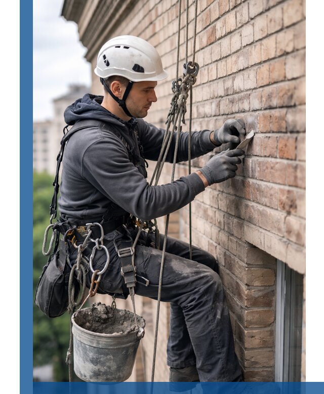 Качественный ремонт кирпичной кладки фасада в Ревде с гарантией