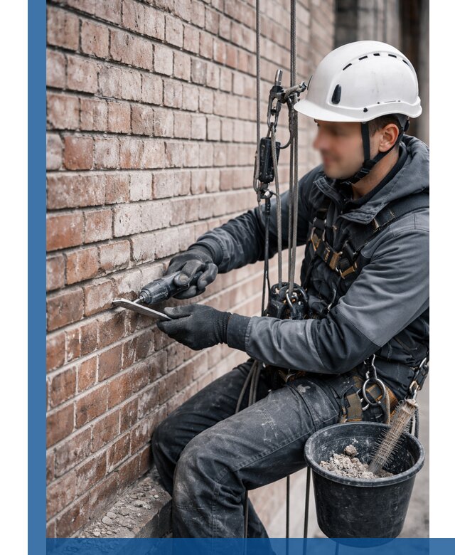 Расшивка кирпичных швов фасадов и стен, ремонт в Ревде