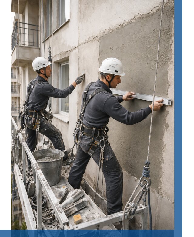 Штукатурка фасада на высоте в Ревде от 952 р. | ВЫСОТНИК-Рвд