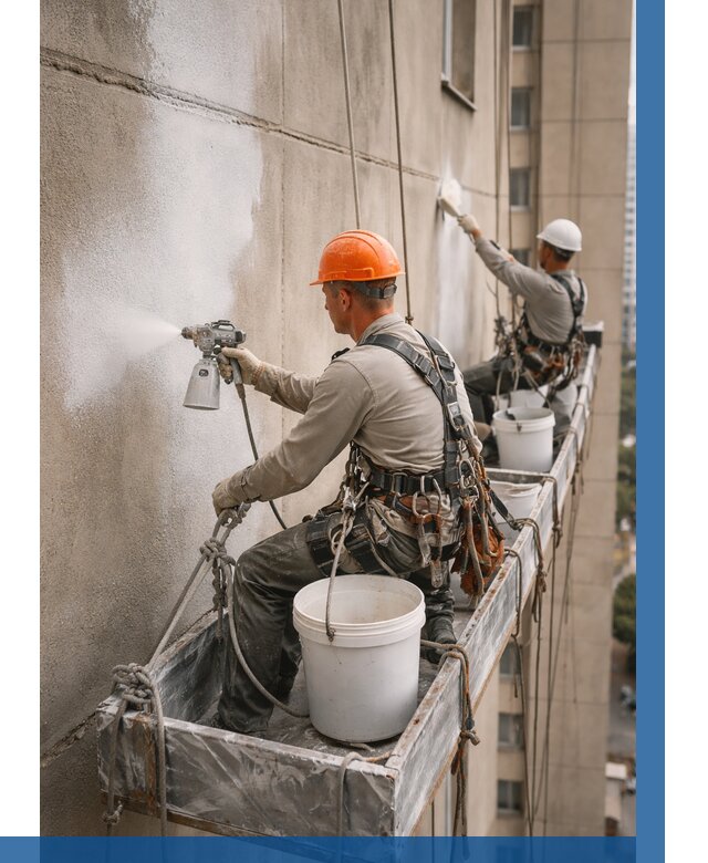 Грунтовка фасада на высоте в Ревде от 127 р. | ВЫСОТНИК-Рвд