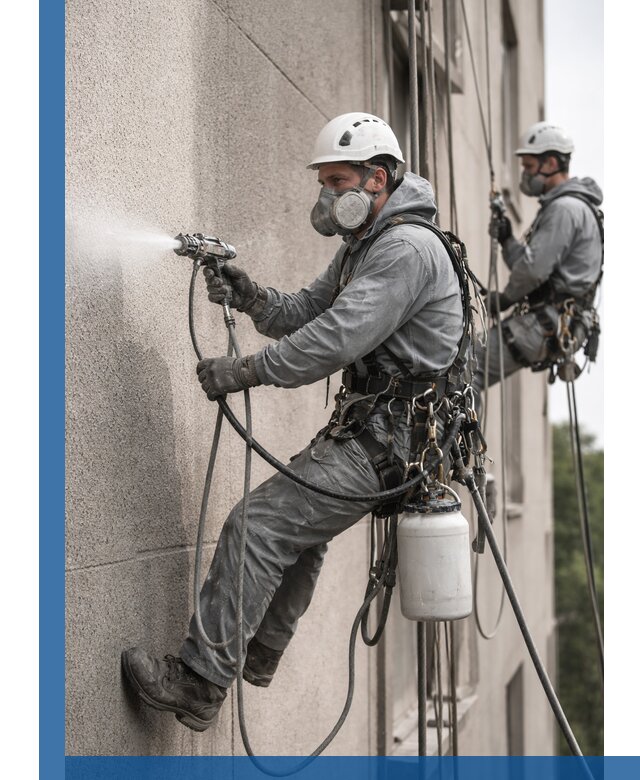 Безвоздушная покраска фасадов зданий в Ревде профессионально