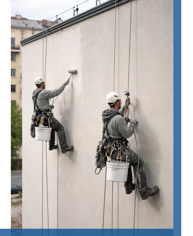 Покраска оштукатуренного фасада в Ревде от 339 р. | ВЫСОТНИК-Рвд