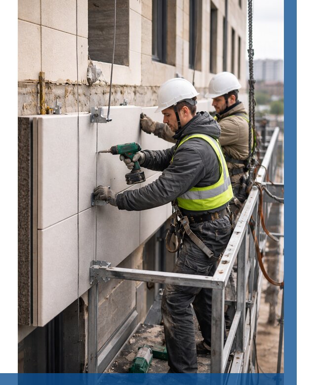 Монтаж фасадных термопанелей в Ревде от 1587 р. | ВЫСОТНИК-Рвд