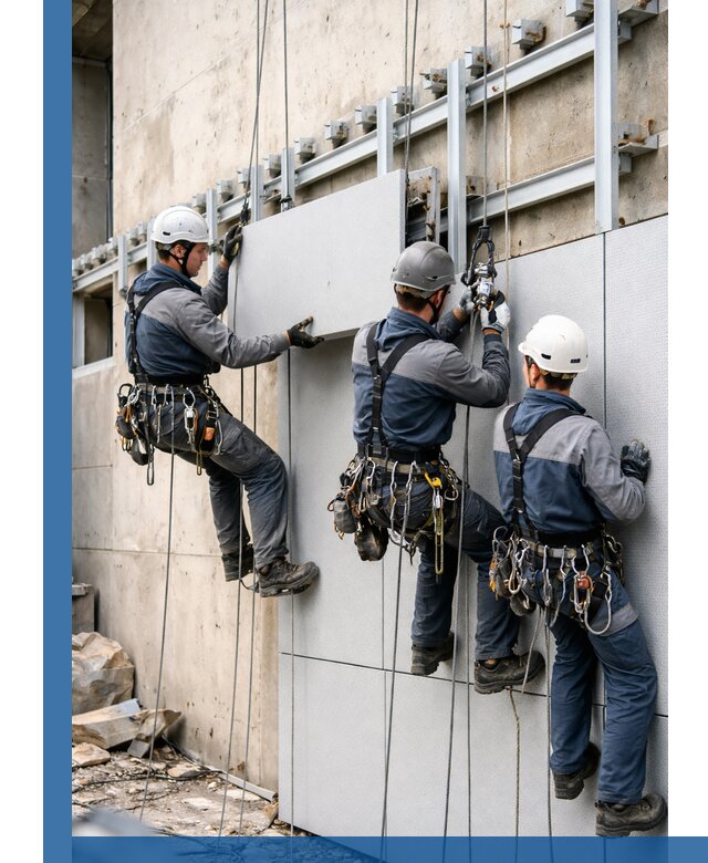 Монтаж вентилируемого фасада в Ревде под ключ с гарантией качества