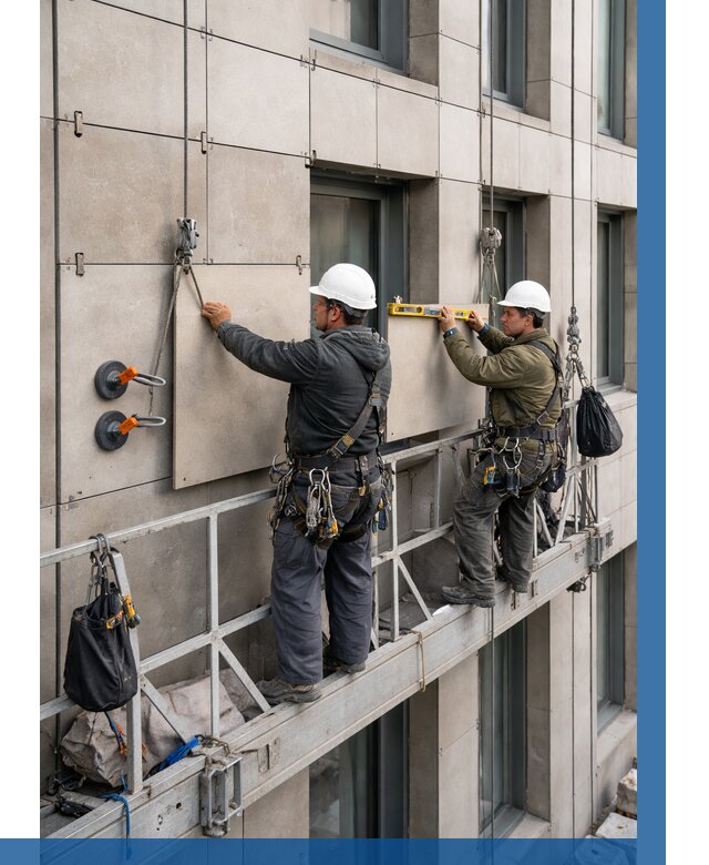 Монтаж керамогранита на фасад в Ревде от 2645 р. | ВЫСОТНИК-Рвд