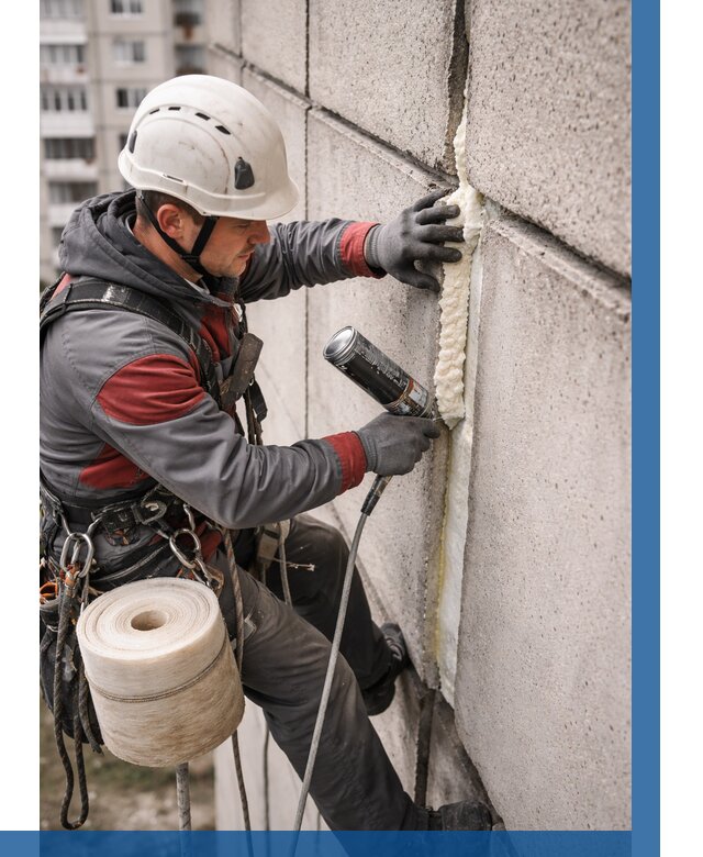 Утепление межпанельных швов в Ревде от 741 р. | ВЫСОТНИК-Рвд