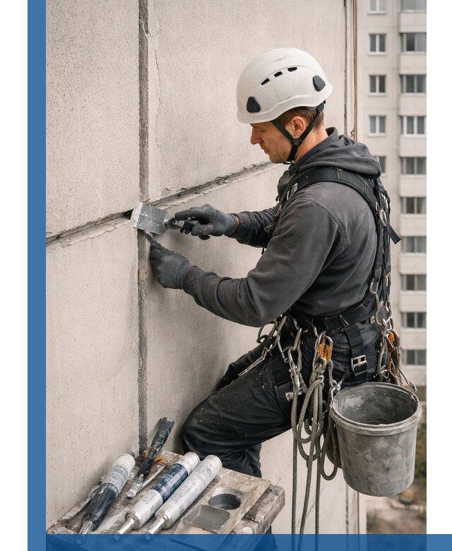 Ремонт межпанельных швов в Ревде герметизация и восстановление