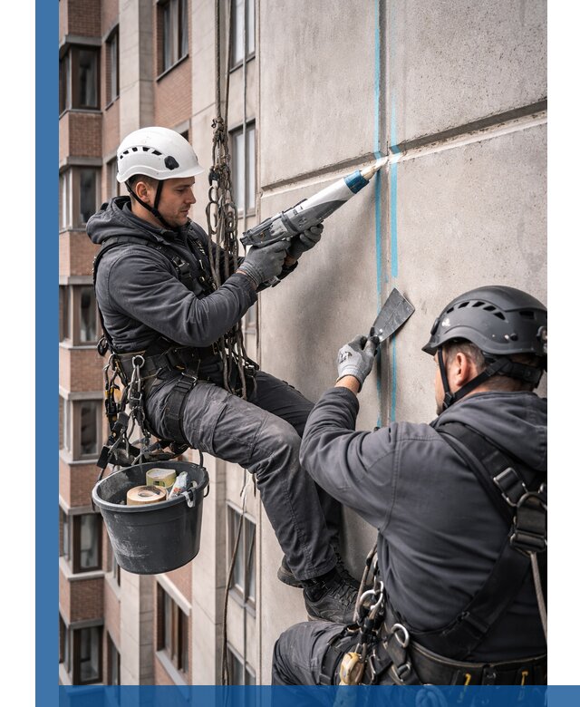 Вторичная герметизация швов фасада и кровли в Ревде
