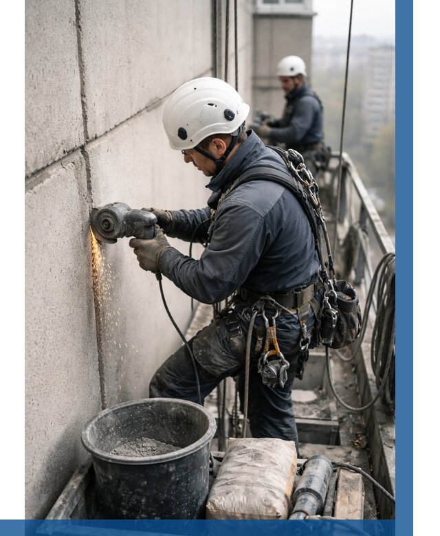 Штробление межпанельных швов в Ревде от 1269 р. | ВЫСОТНИК-Рвд