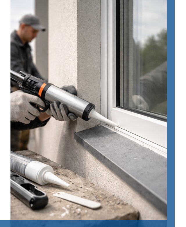 Герметизация монтажных швов окон в Ревде от 688 р. | ВЫСОТНИК-Рвд