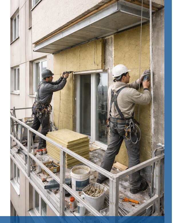 Утепление балкона снаружи в Ревде от 1693 р. под ключ ВЫСОТНИК-Рвд