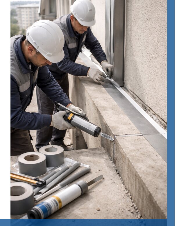 Герметизация примыкания балкона в Ревде от 4761 р. | ВЫСОТНИК-Рвд