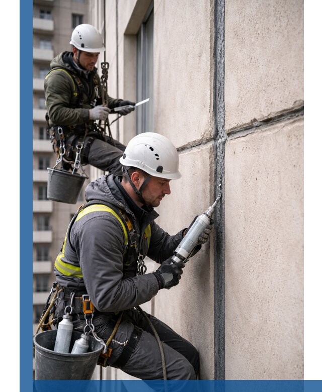 Герметизация деформационных швов фасада в Ревде качественно