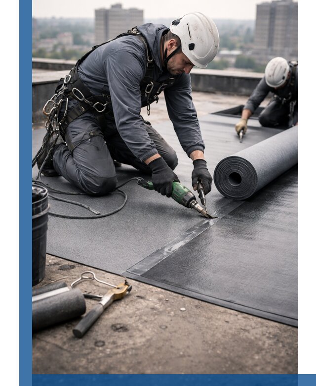 Ремонт мягкой кровли в Ревде с выездом промальпинистов