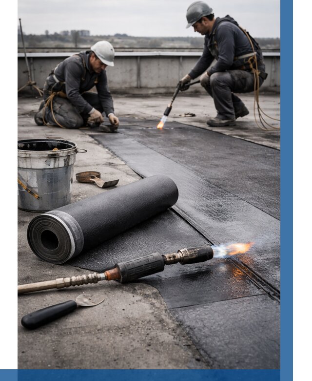 Ремонт рулонной кровли в Ревде от 688 р. | ВЫСОТНИК-Рвд