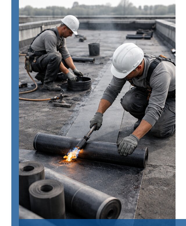 Ремонт рулонной кровли в Ревде герметизация и восстановление