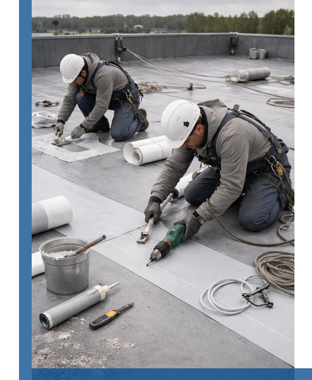 Ремонт мембранной кровли в Ревде качественно и с гарантией