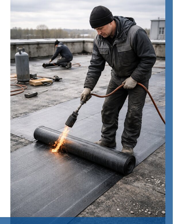 Ремонт наплавляемой кровли в Ревде от 741 р. | ВЫСОТНИК-Рвд