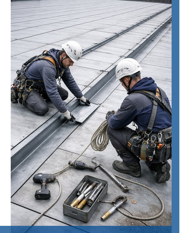 Ремонт фальцевой кровли в Ревде от 741 р. | ВЫСОТНИК-Рвд