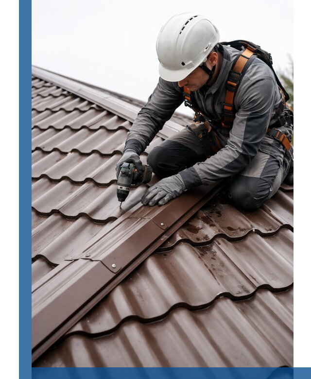 Ремонт металлочерепицы на крыше в Ревде профессионально