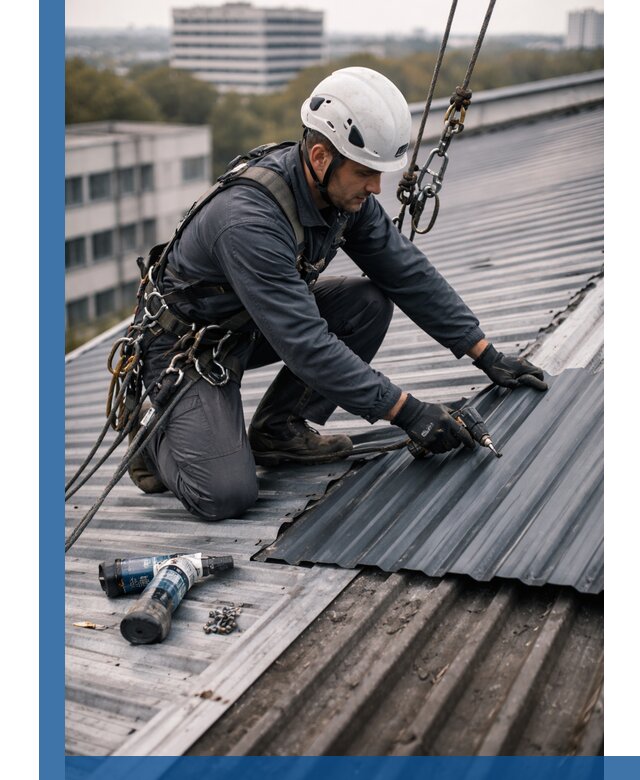 Ремонт профнастила на кровле в Ревде, работы под ключ