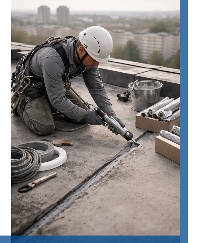 Герметизация швов кровли в Ревде от 476 р./м2 | ВЫСОТНИК-Рвд