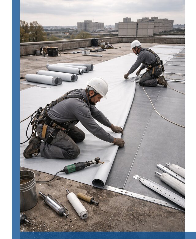 Монтаж мембранной кровли в Ревде для промышленных зданий