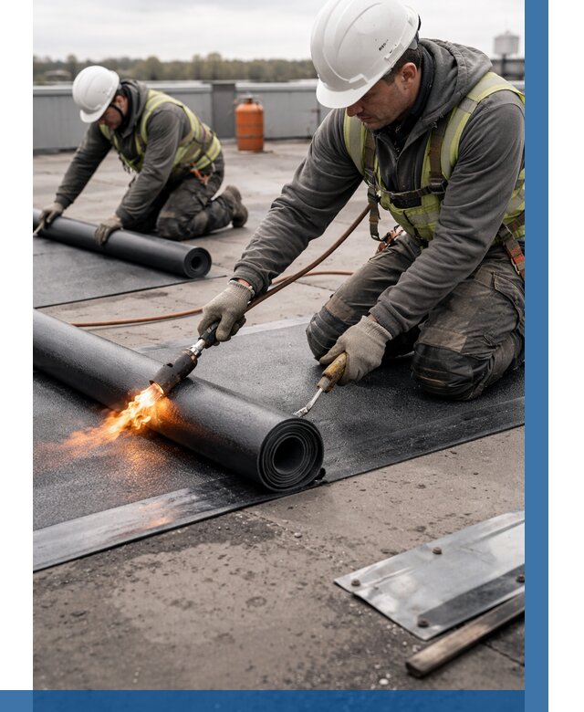 Монтаж наплавляемой кровли в Ревде от 899 р. — ВЫСОТНИК-Рвд