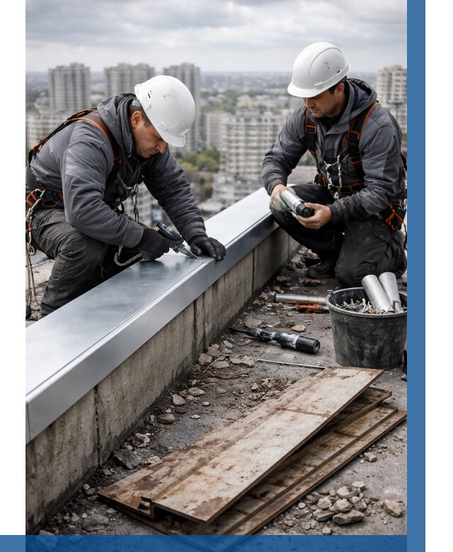 Замена парапетных крышек под ключ в Ревде от 1269 р. | ВЫСОТНИК-Рвд