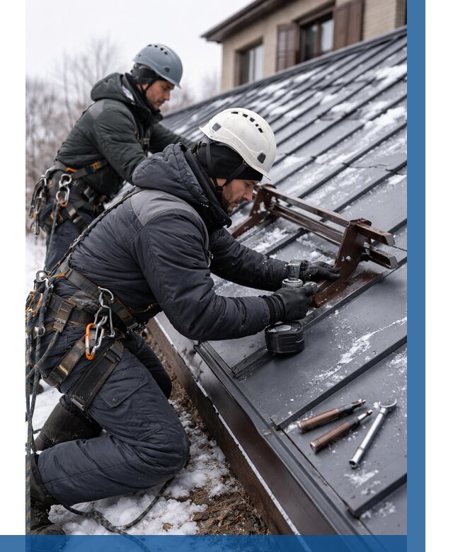 Монтаж снегозадержателей в Ревде от 476 р. | ВЫСОТНИК-Рвд