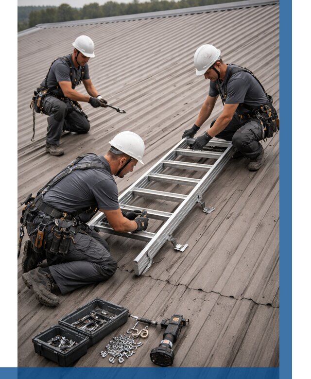 Монтаж кровельной лестницы в Ревде от 4761 р. | ВЫСОТНИК-Рвд