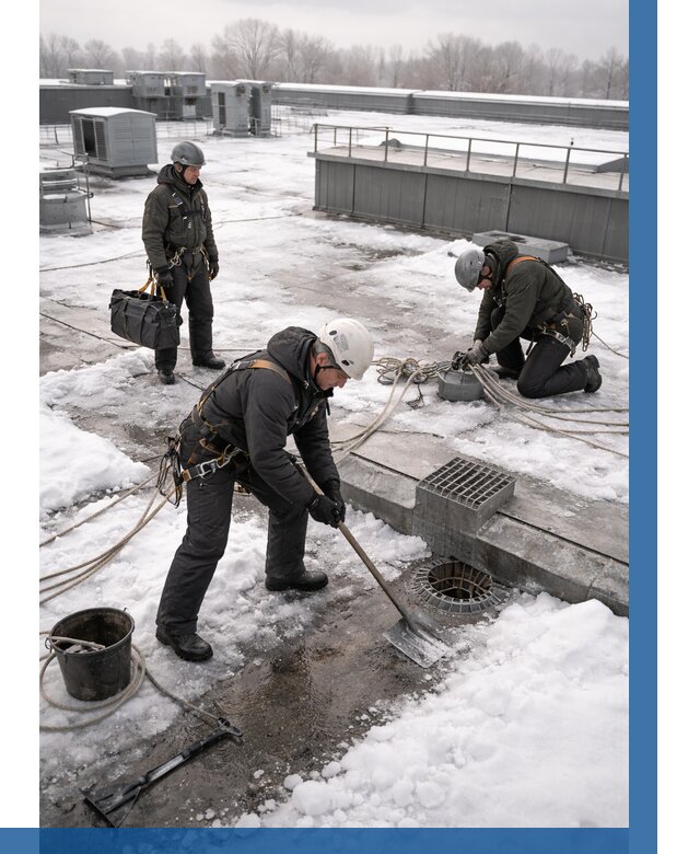 Абонентское обслуживание кровли зимой в Ревде от 8463 р. | ВЫСОТНИК-Рвд