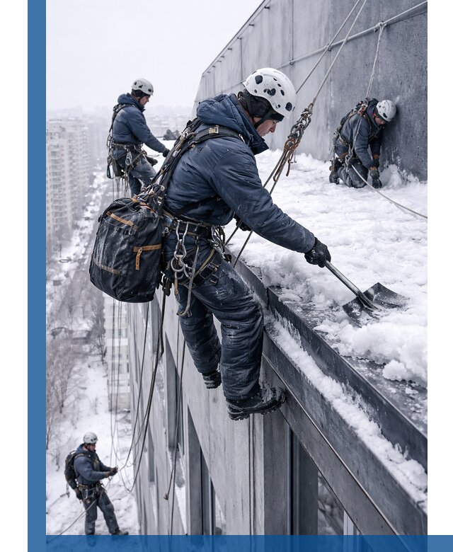 Абонентское обслуживание кровли зимой в Ревде регулярный уход