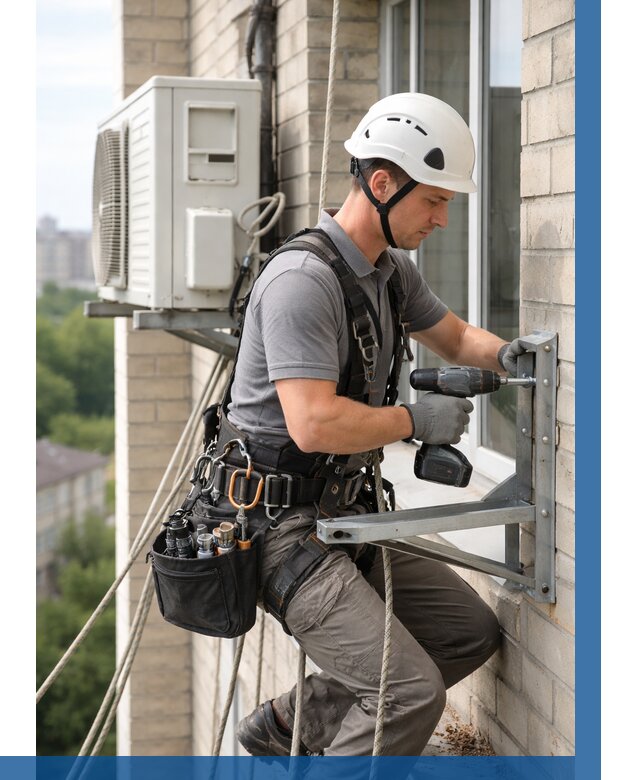 Установка кронштейнов кондиционера в Ревде от 3703 р. | ВЫСОТНИК-Рвд