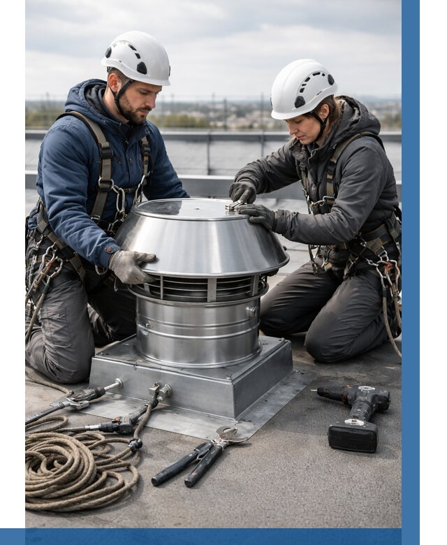 Установка дефлекторов на кровле в Ревде от 4761 р. | ВЫСОТНИК-Рвд