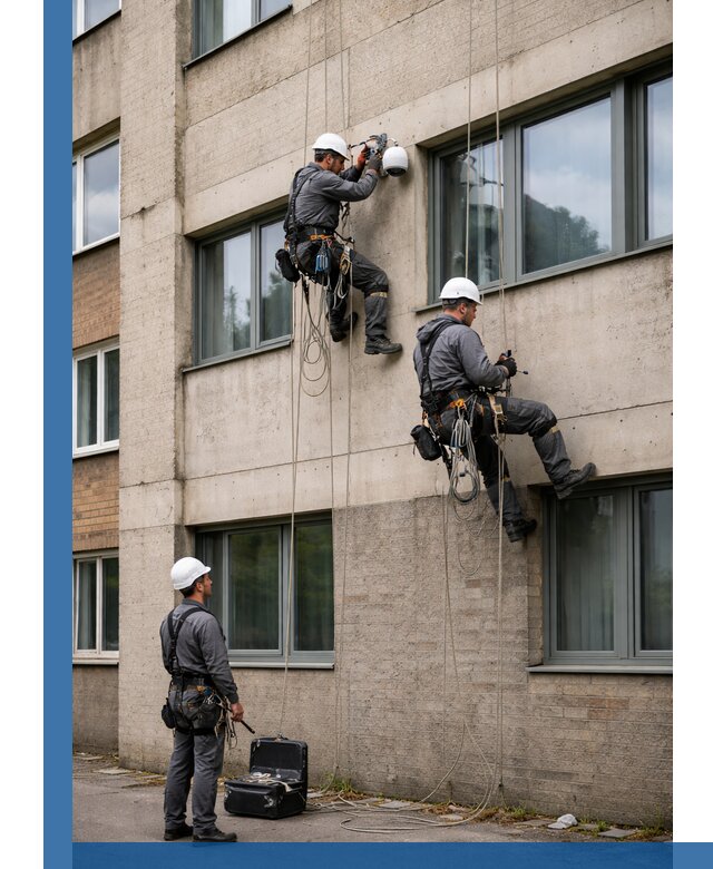 Монтаж фасадных камер видеонаблюдения в Ревде под ключ