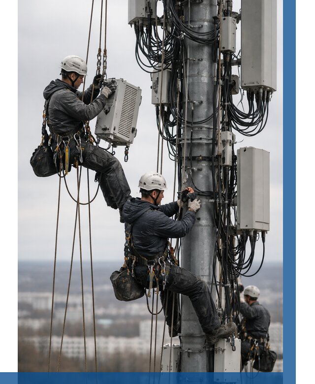Монтаж оборудования связи на мачте в Ревде от 7934 р. | ВЫСОТНИК-Рвд