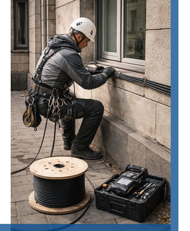 Прокладка оптоволоконного кабеля в Ревде от 846 р. | ВЫСОТНИК-Рвд