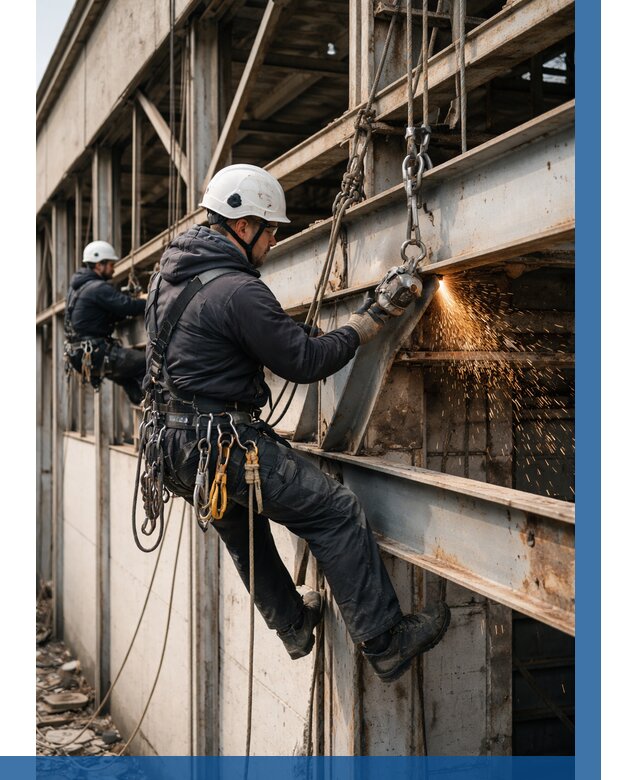 Демонтаж металлоконструкций на высоте в Ревде от 6876р. |ВЫСОТНИК-Рвд