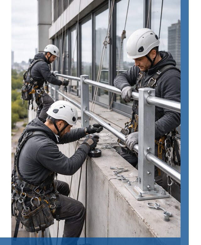 Монтаж ограждений на высоте в Ревде, от 1269 р. | ВЫСОТНИК-Рвд