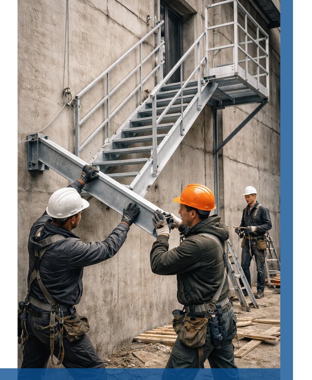 Монтаж металлических лестниц в Ревде от 15869 р. | ВЫСОТНИК-Рвд