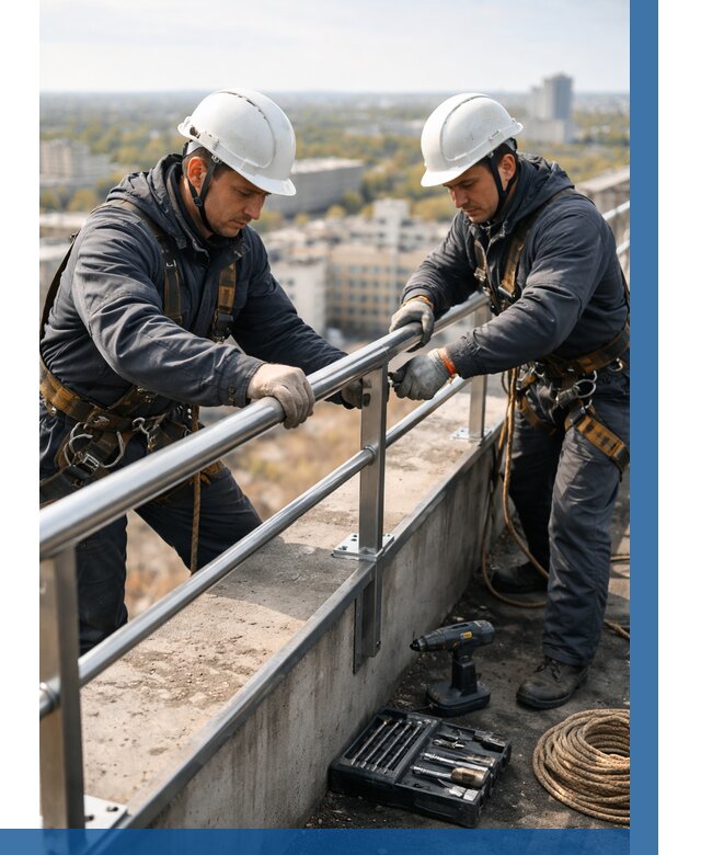 Монтаж перил на высоте в Ревде от 2645 р. | ВЫСОТНИК-Рвд