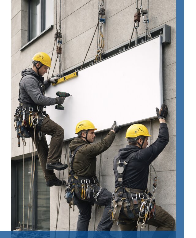 Монтаж рекламной вывески в Ревде от 8463 р. | ВЫСОТНИК-Рвд